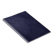 Retro Custom Navy Blue Leather Notitieboek (Rechterzijde)