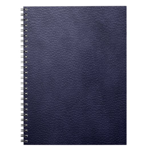 Retro Custom Navy Blue Leather Notitieboek (Voorkant)