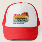 RETRO CUSTOM NEWPORT BEACH CALIFORNIË TRUCKER PET (Voorkant)