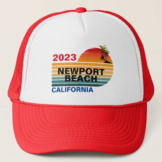 RETRO CUSTOM NEWPORT BEACH CALIFORNIË TRUCKER PET (Voorkant)