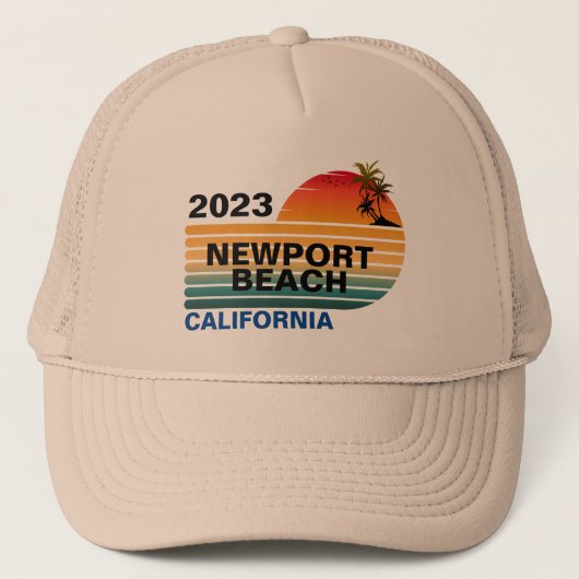  RETRO CUSTOM NEWPORT BEACH CALIFORNIË TRUCKER PET (Voorkant)