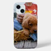 Retro Custom Pet Photo met gepersonaliseerde naam Case-Mate iPhone Case (Achterkant)