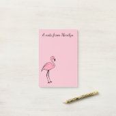 Retro Custom Roze Flamingo Post It Notes Gift (Op bureau)