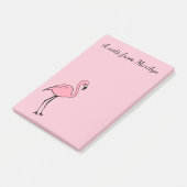 Retro Custom Roze Flamingo Post It Notes Gift (Schuin)