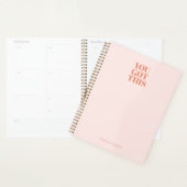 Retro Custom Roze Red Typography Planner (Display)
