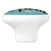 Retro "Cut Sew Repeat" naailiefhebber ontwerp Keramische Knop (Zijkant)