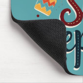 Retro "Cut Sew Repeat" naailiefhebber ontwerp Muismat (Hoek)