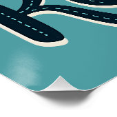 Retro "Cut Sew Repeat" naailiefhebber ontwerp Perfect Poster (Hoek)