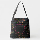 Retro Cute Animals Patroon Crossbody Tas (Achterkant)