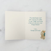  Retro Cute Bunnies met Eieren Custom Easter Feestdagen Kaart (Binnen)