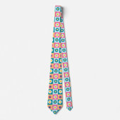Retro Cute colorful Pastel Flowers Pattern  Stropdas (Voorkant)