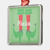 Retro Cute Elf Feet hoort kerstcadeautjes Metalen Ornament (Links)
