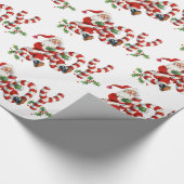 Retro Cute Fun Santa Joy Holiday Gift Wrapping Cadeaupapier (Hoek)