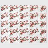 Retro Cute Fun Santa Joy Holiday Gift Wrapping Cadeaupapier (Vlak)