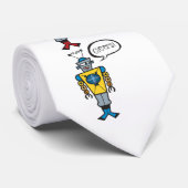 Retro Cute Funny Fun Speelgoed Cartoon die robots Stropdas (Opgerold)