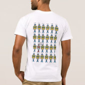 Retro Cute Funny Fun Speelgoed Cartoon die robots  T-shirt (Achterkant)