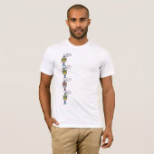 Retro Cute Funny Fun Speelgoed Cartoon die robots  T-shirt (Voorkant volledig)