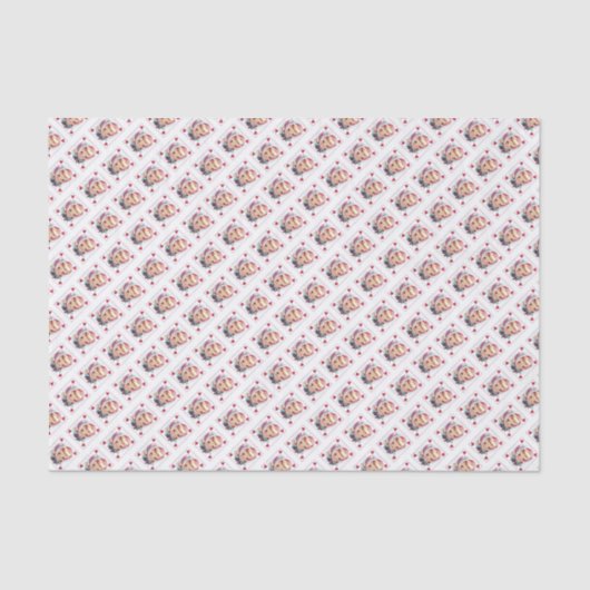 Retro Cute Girl Valentijns Tissuepapier (Voorkant)