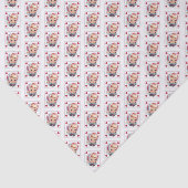 Retro Cute Girl Valentijns Tissuepapier (Detail)