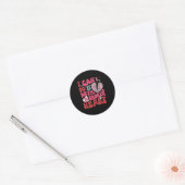 Retro Cute Groovy I Can Do It Quote Disco Heart -  Ronde Sticker (Envelop)