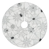 Retro Cute Halloween Spider Patroon Fleece Kerstboom Rok (Voorkant)