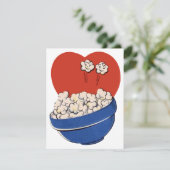 Retro Cute Humor, Bowl van Popcorn voor de films! (Staand voorkant)