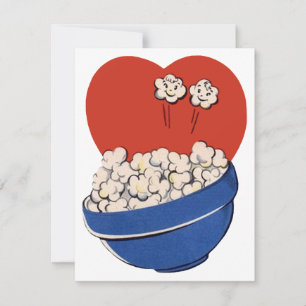Retro Cute Humor, Bowl van Popcorn voor de films!