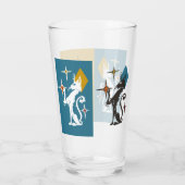 Retro Cute Kittens Midden Eeuwse Kat Steruitbarsti Glas (Achterkant)