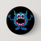 Retro Cute Monster Ronde Button 5,7 Cm (Voorkant)