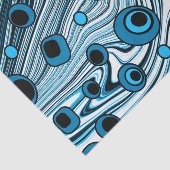 Retro  Cute Pattern met Groovy Style Tissuepapier (Detail)