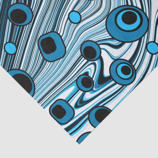 Retro  Cute Pattern met Groovy Style Tissuepapier (Detail)