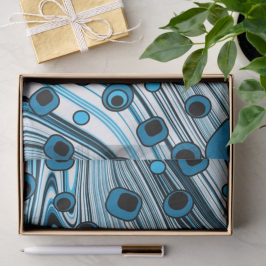 Retro  Cute Pattern met Groovy Style Tissuepapier (Geschenk)