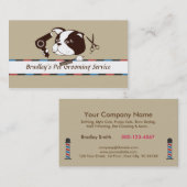 Retro Cute Pet Grooming Service Visitekaartje (Voorkant / Achterkant)