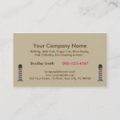 Retro Cute Pet Grooming Service Visitekaartje (Achterkant)