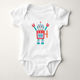 Retro Cute Robot Speelgoed Voor Baby Jongens Romper