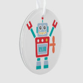 Retro Cute Robot Speelgoed Voor Kinderkamer Ornament (voorkant)
