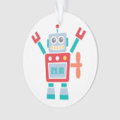 Retro Cute Robot Speelgoed Voor Kinderkamer Ornament (voorkant)