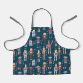 Retro Cute Robots Schort (Voorkant)