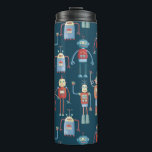 Retro Cute Robots Thermosbeker<br><div class="desc">Kute en handige robots met een retro-stijl uit de jaren 50. Oma heeft dit waarschijnlijk in zijn schuur gemaakt. Kunstmatige intelligentie,  maar niet op een enge manier.</div>