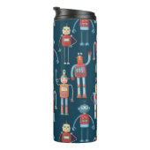 Retro Cute Robots Thermosbeker (Geroteerd rechts)