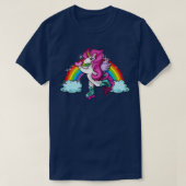 Retro Cute Roller Skating Unicorn Schaats Girly T-shirt (Design voorkant)