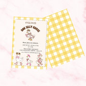 Retro cute Silly Goose ,One Silly Goose 1st Party  Kaart