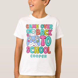 Retro cute terug naar gamer jongens t-shirt