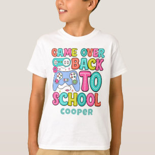 Retro cute terug naar gamer jongens t-shirt