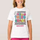 Retro cute terug naar school derde klas t-shirt (Voorkant)