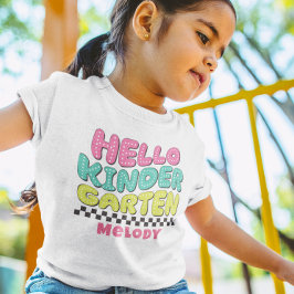 Retro cute terug naar school kleuterschool t-shirt