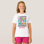 Retro cute terug naar school shirt vijfde klas (Voorkant volledig)