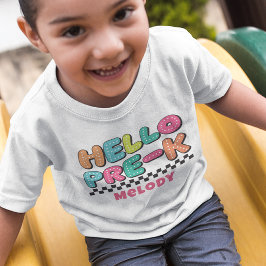 Retro cute terug naar school t-shirt
