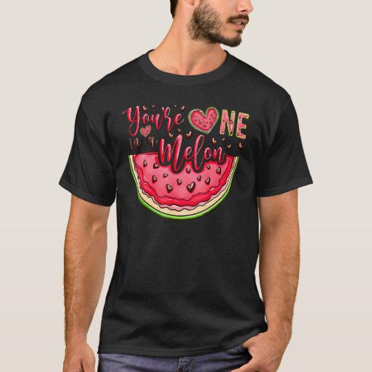Retro Cute You are One Melon Valentijnsdag Cute T-shirt (Voorkant)