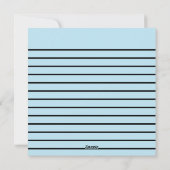 Retro Cutie Blauw Kerstmis Feestdagenkaart (Achterkant)